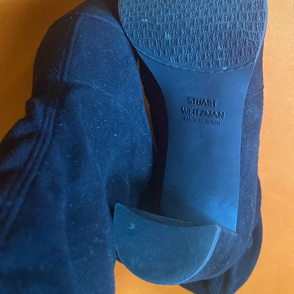 Stuart Weitzman Stretch Suede Sock Boots (Sz 4) - Picture 5 of 6